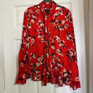 Jessica Simpson Floral Blouse with Detachable Scarf